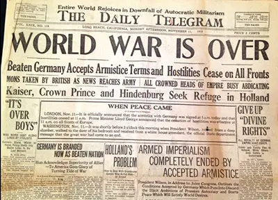 History of World War 1 Ends