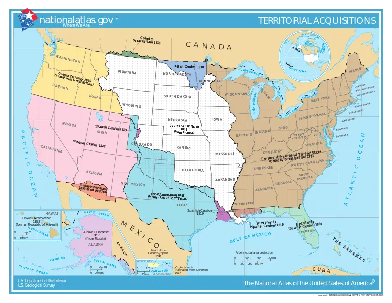 Louisiana Purchase was one of several territorial additions to the U.S.